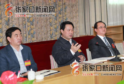 张家口市委书记王晓东与代表委员审议讨论政府工作报告